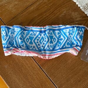 Kenny Flowers Bandeau Watercolor Bikini Top